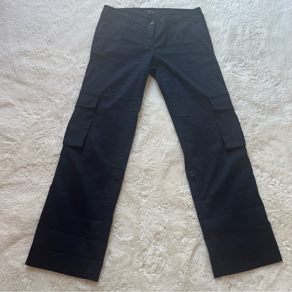 Theory Linen Cargo Pants Navy 8 - Picture 8 of 12